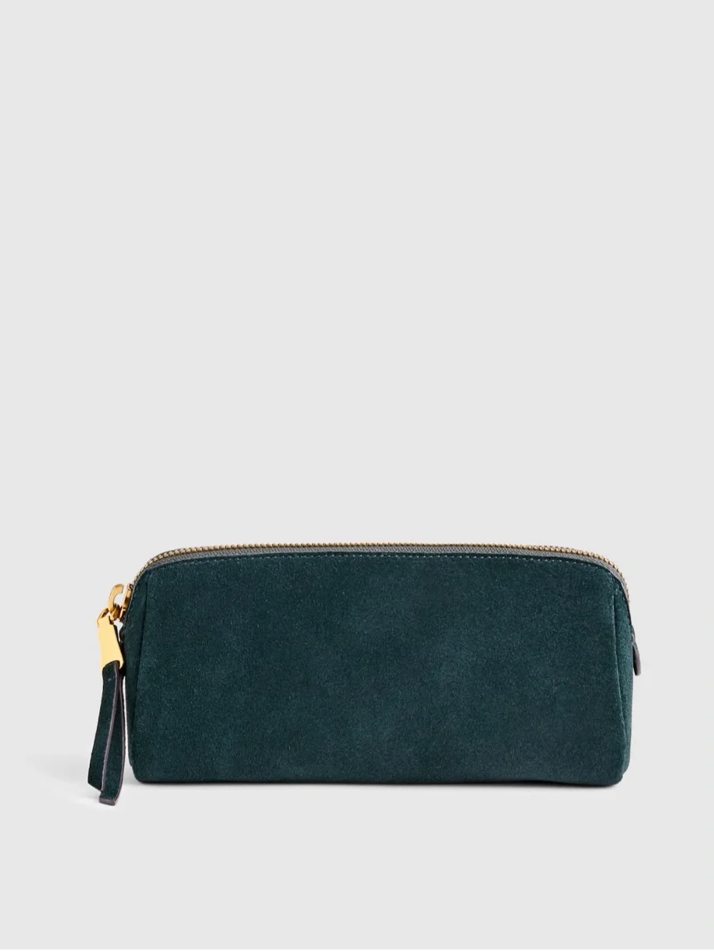 Madewell suede makeup pouch midnight forest NWOT
